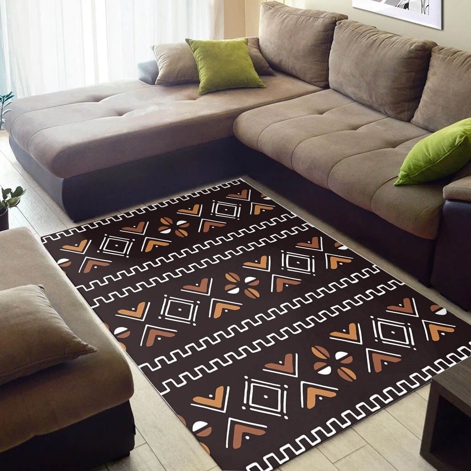 Cool African Cute Style Seamless Pattern Floor House Rectangle Rug