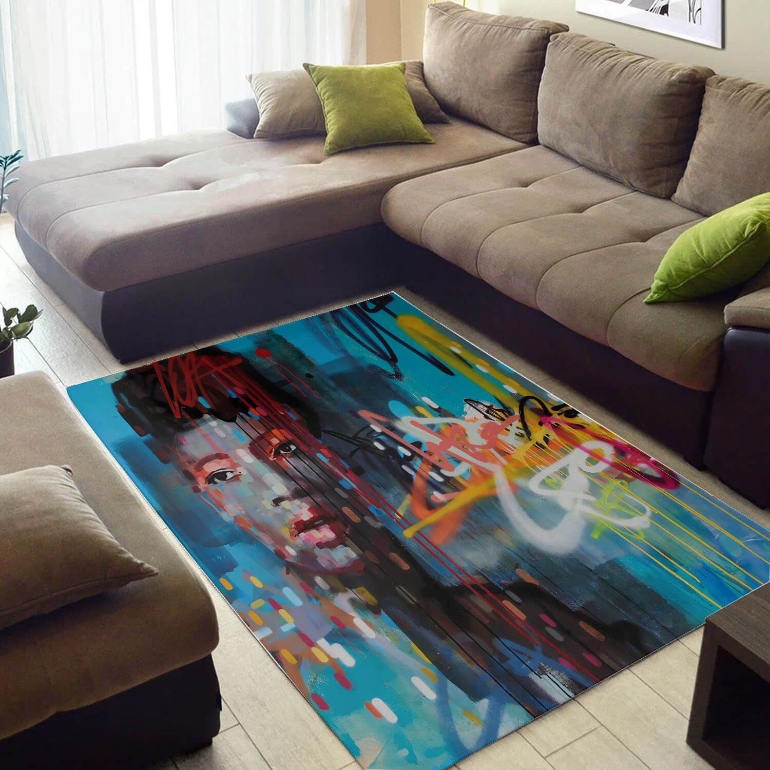 Cool African Fancy American Lady Themed House Rectangle Rug