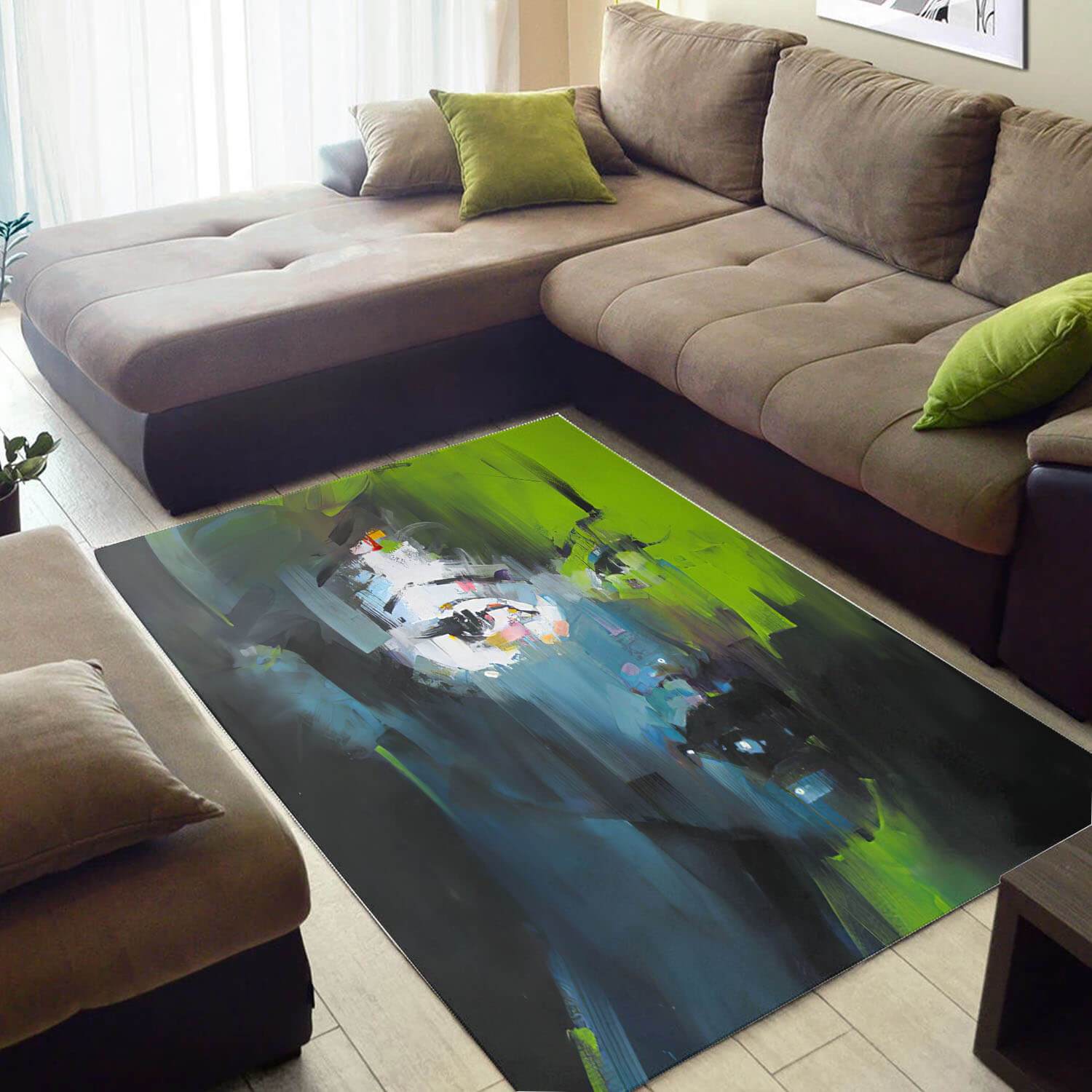 Cool African Fancy Themed Black Girl Style Floor Home Rectangle Rug