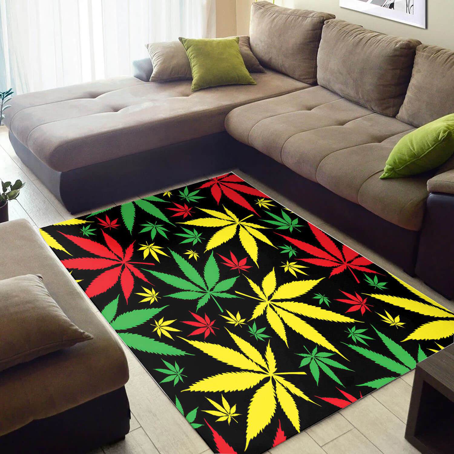 Cool African Natural Hair Afrocentric Pattern Art Large Living Room Rectangle Rug