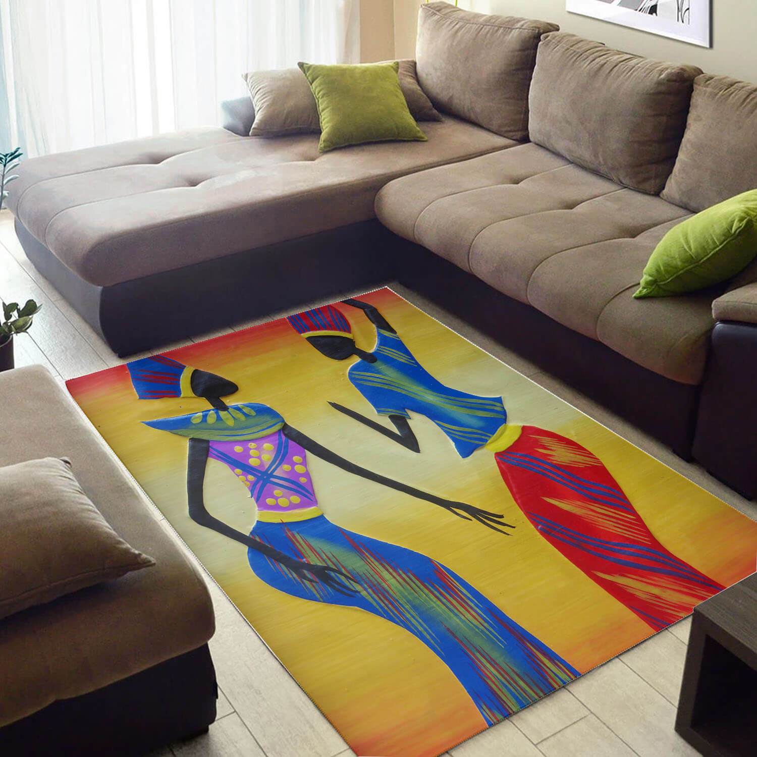 Cool African Pretty Afrocentric Afro Woman Design Floor House Rectangle Rug