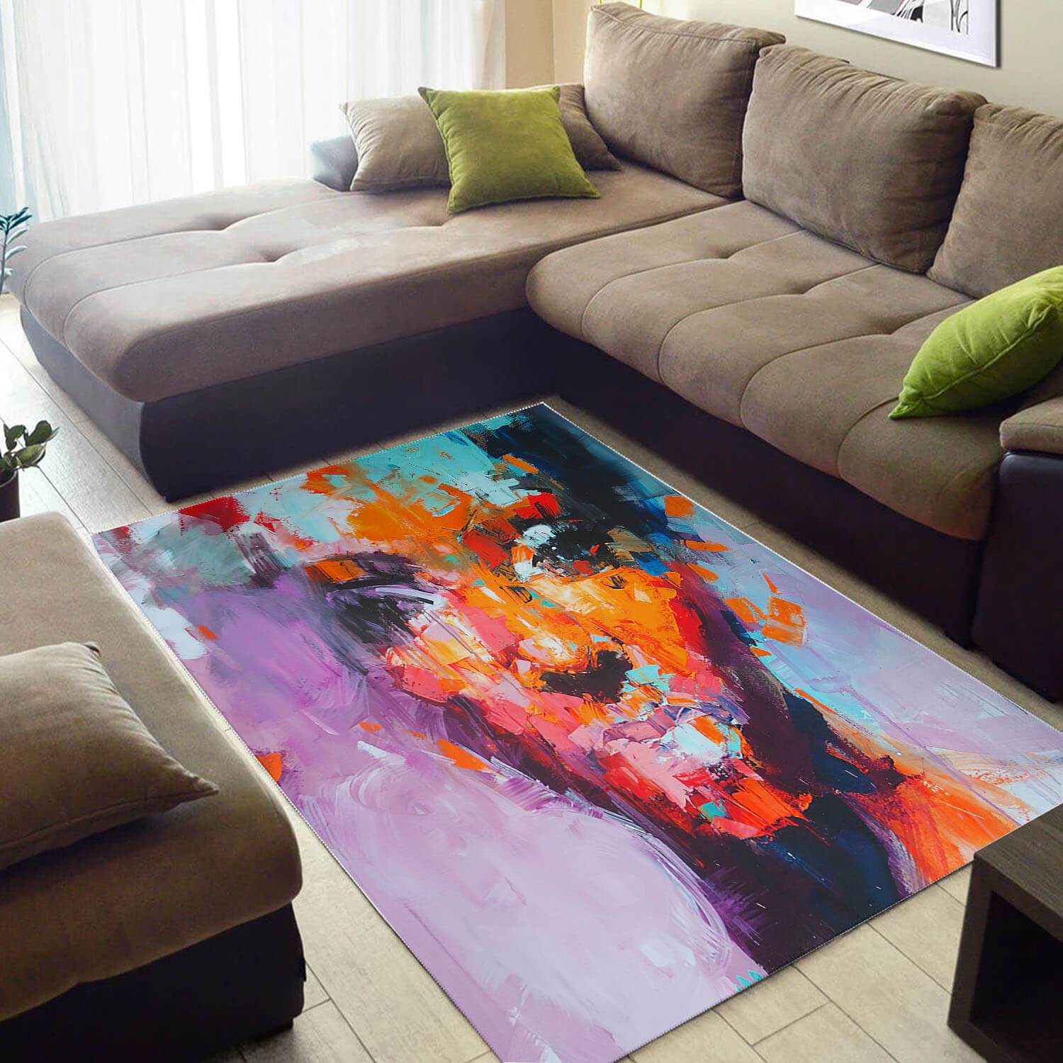 Cool African Pretty Inspired Afro Lady Large Carpet House Rectangle Rug