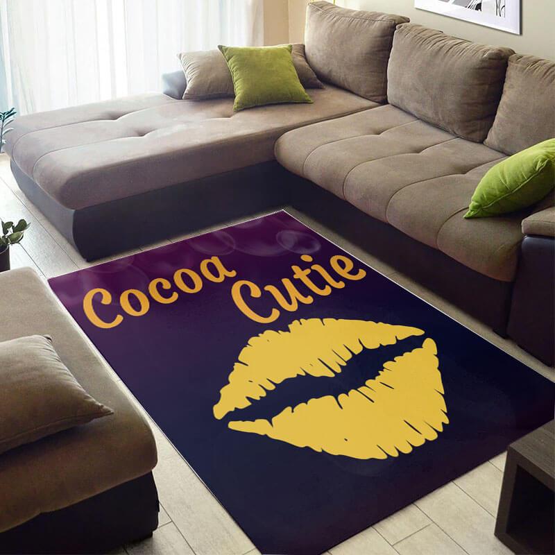 Cool African Style Beautiful Afro American Black Queen Cutie Design Floor House Rectangle Rug