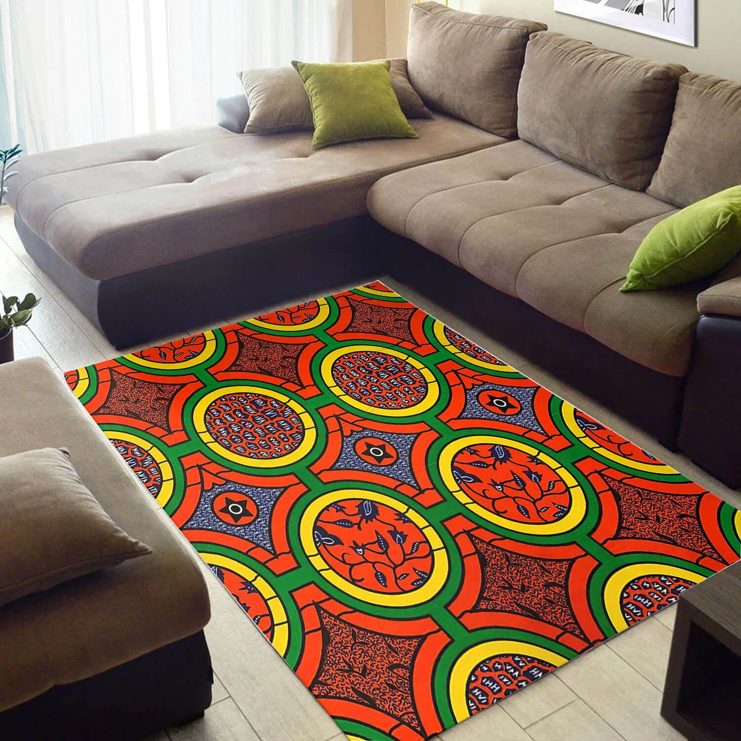 Cool African Style Beautiful American Black Art Afrocentric Pattern Themed Carpet Inspired Living Room Rectangle Rug