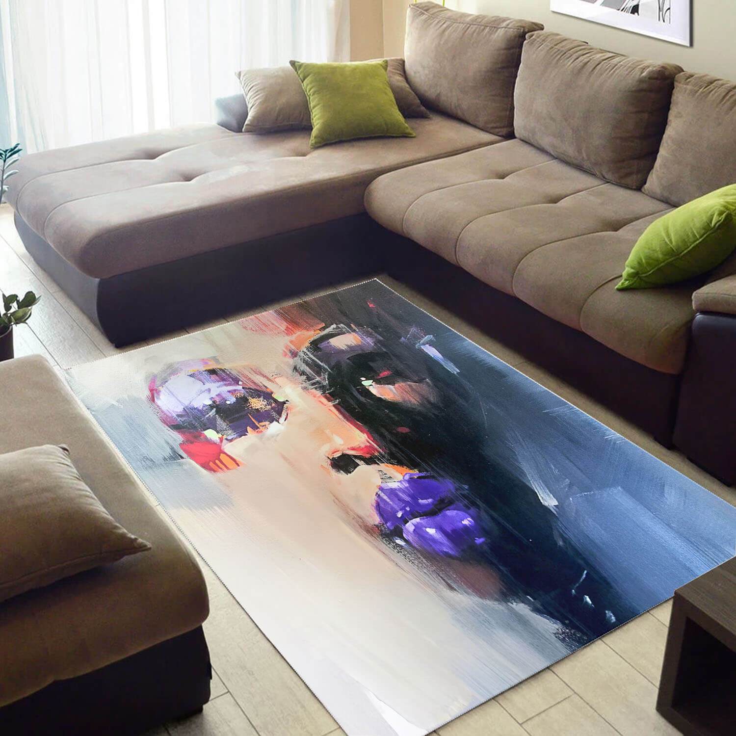 Cool African Style Fancy American Black Art Melanin Afro Woman Living Room Rectangle Rug