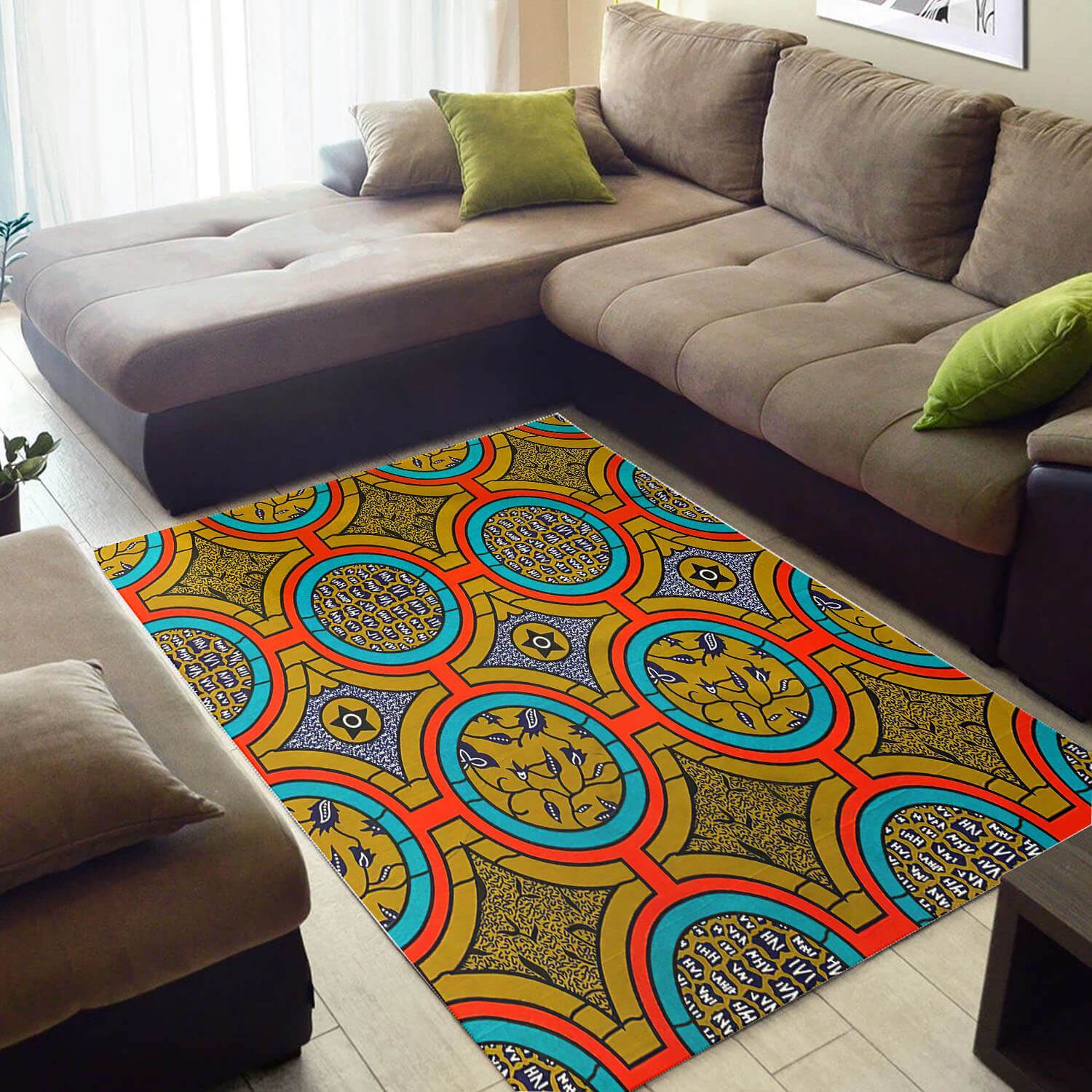 Cool African Style Perfect Afrocentric Pattern Art Large Inspired Home Rectangle Rug