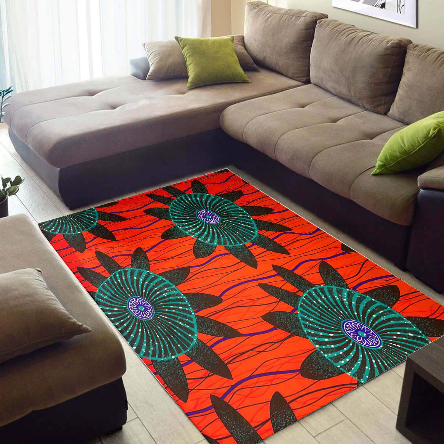 Cool African Style Trendy Themed Afrocentric Pattern Art Design Floor Carpet Home Rectangle Rug