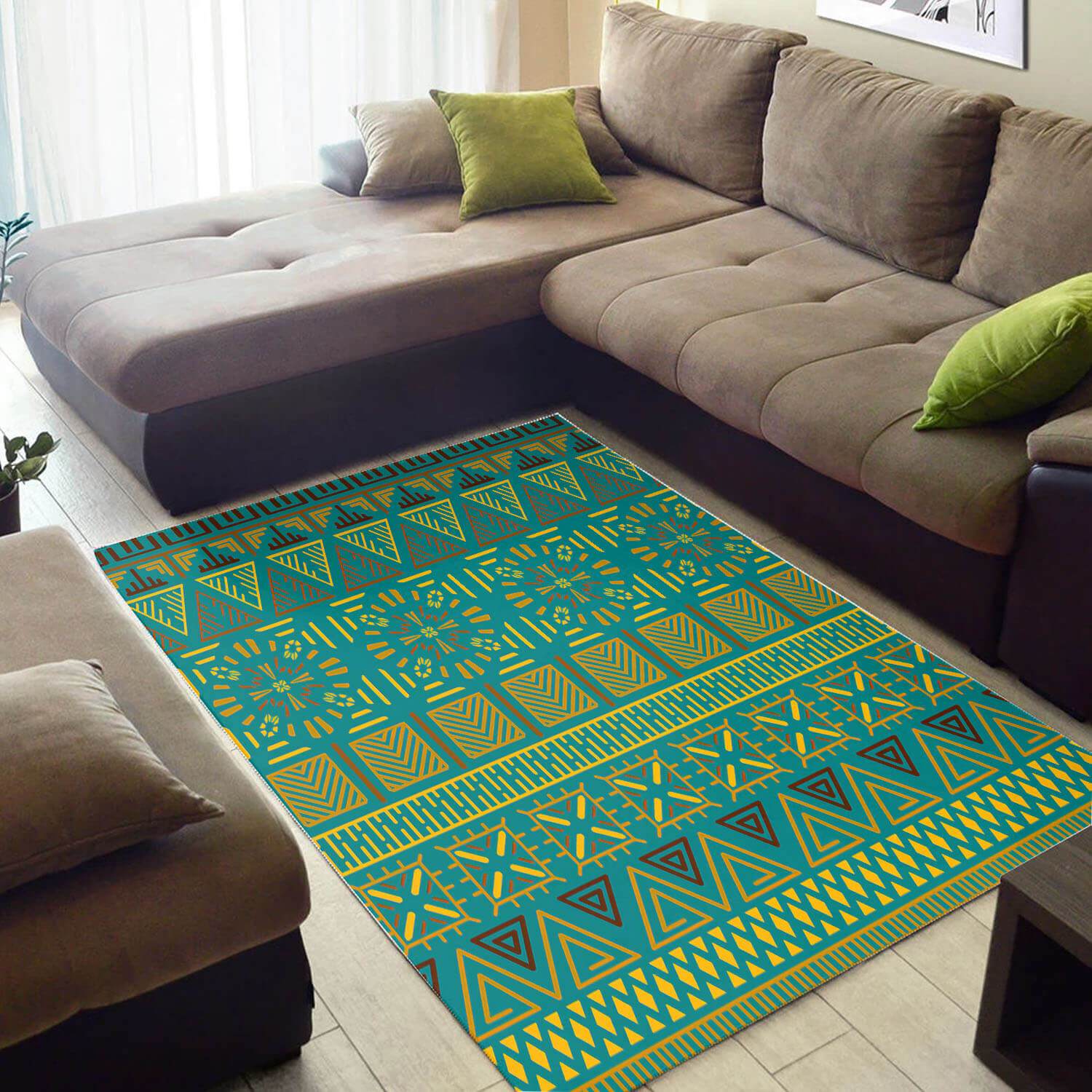 Cool African Style Unique Natural Hair Afrocentric Pattern Art Themed Carpet Inspired Living Room Rectangle Rug