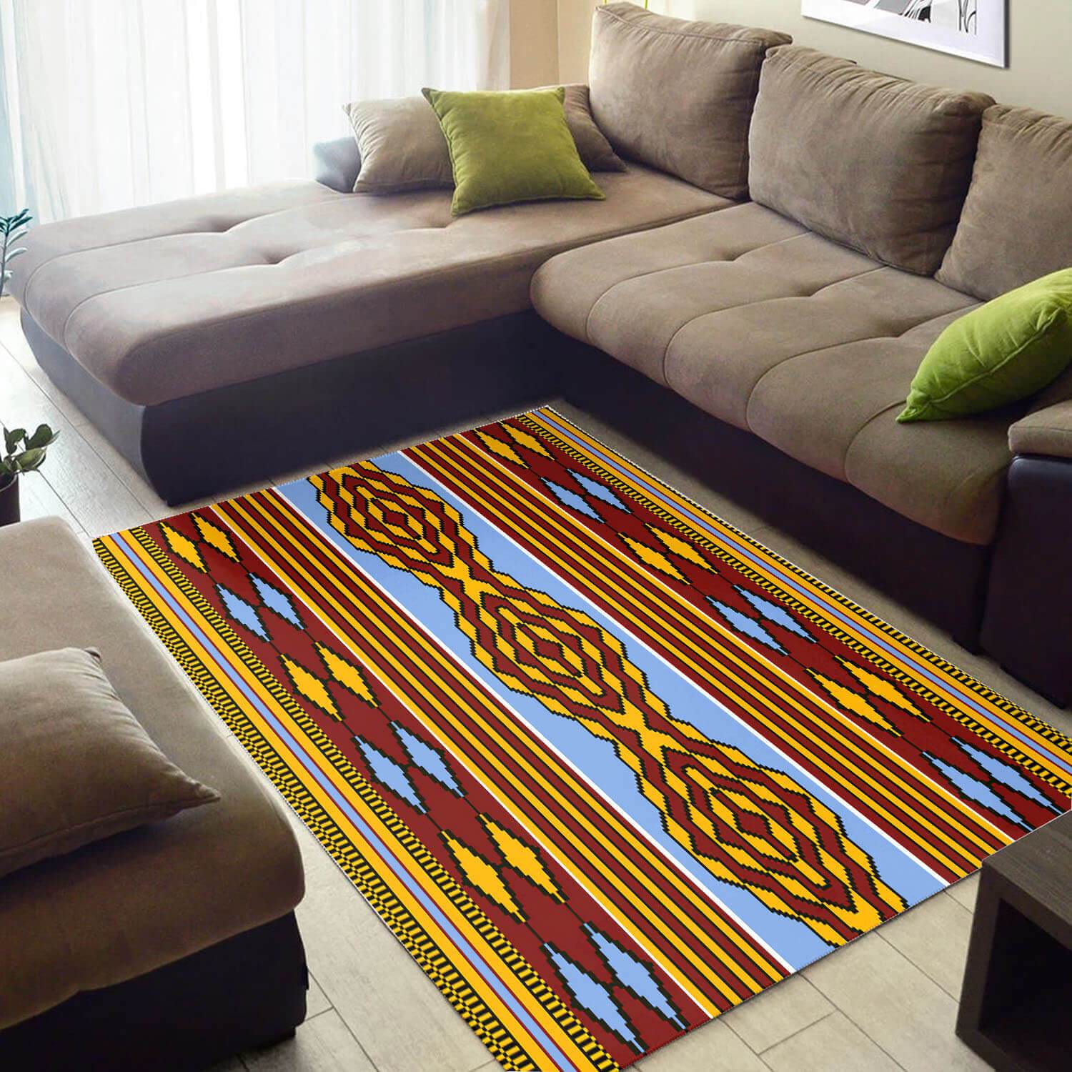 Cool African Style Vintage Ethnic Seamless Pattern Carpet Inspired Home Rectangle Rug