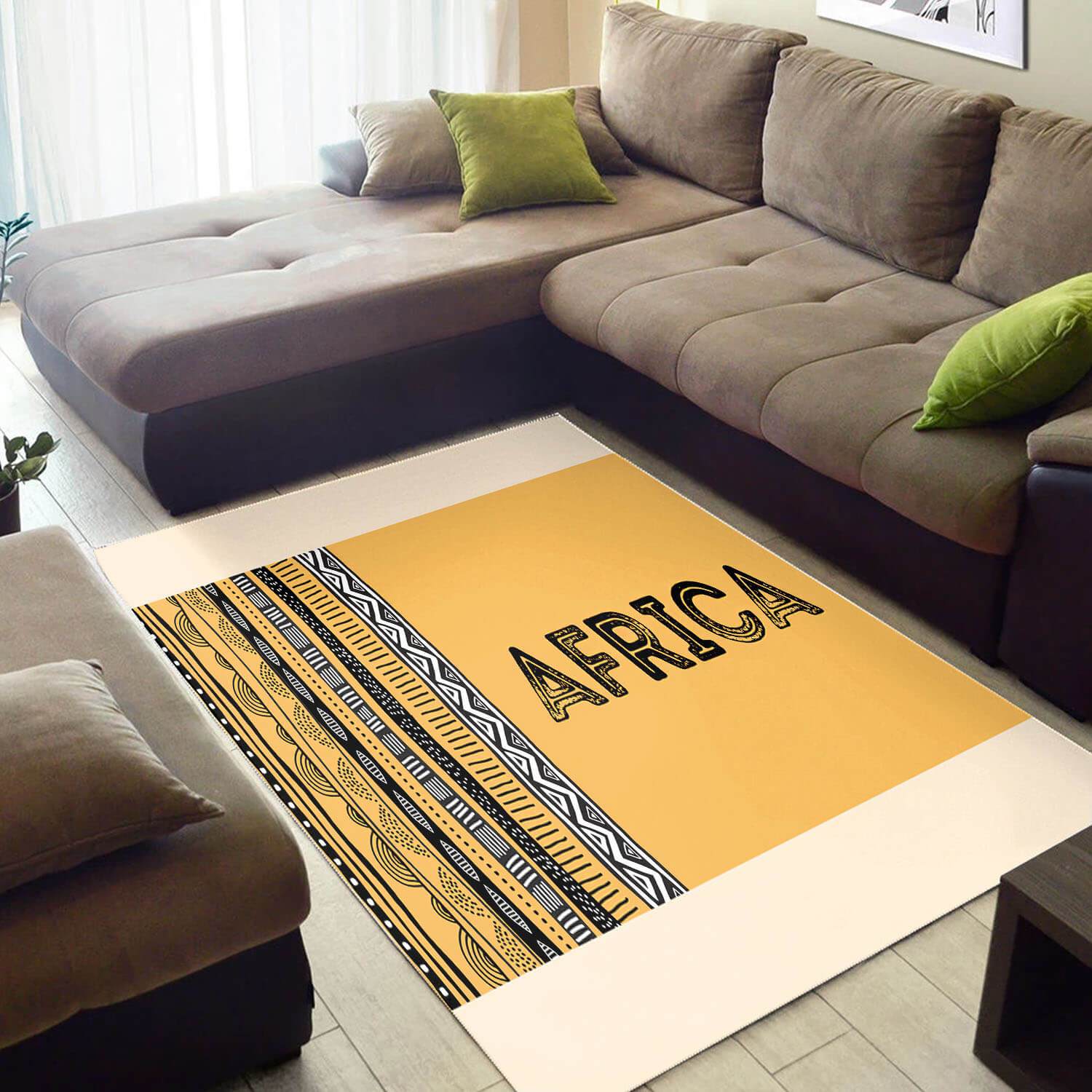 Cool African Vintage Print Afrocentric Art Large Style Rectangle Rug