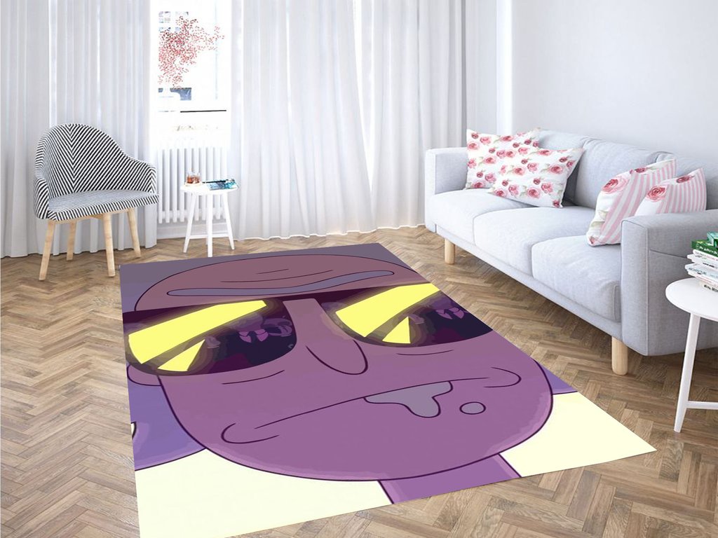 Cool Rick And Morty Living Room Modern Carpet Rectangle Rug