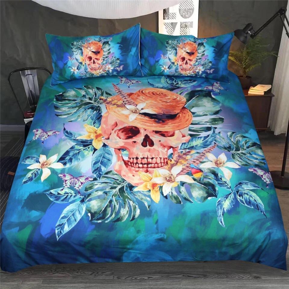 Coolkull With Hat 3D Customized Duvet Cover Bedding Set