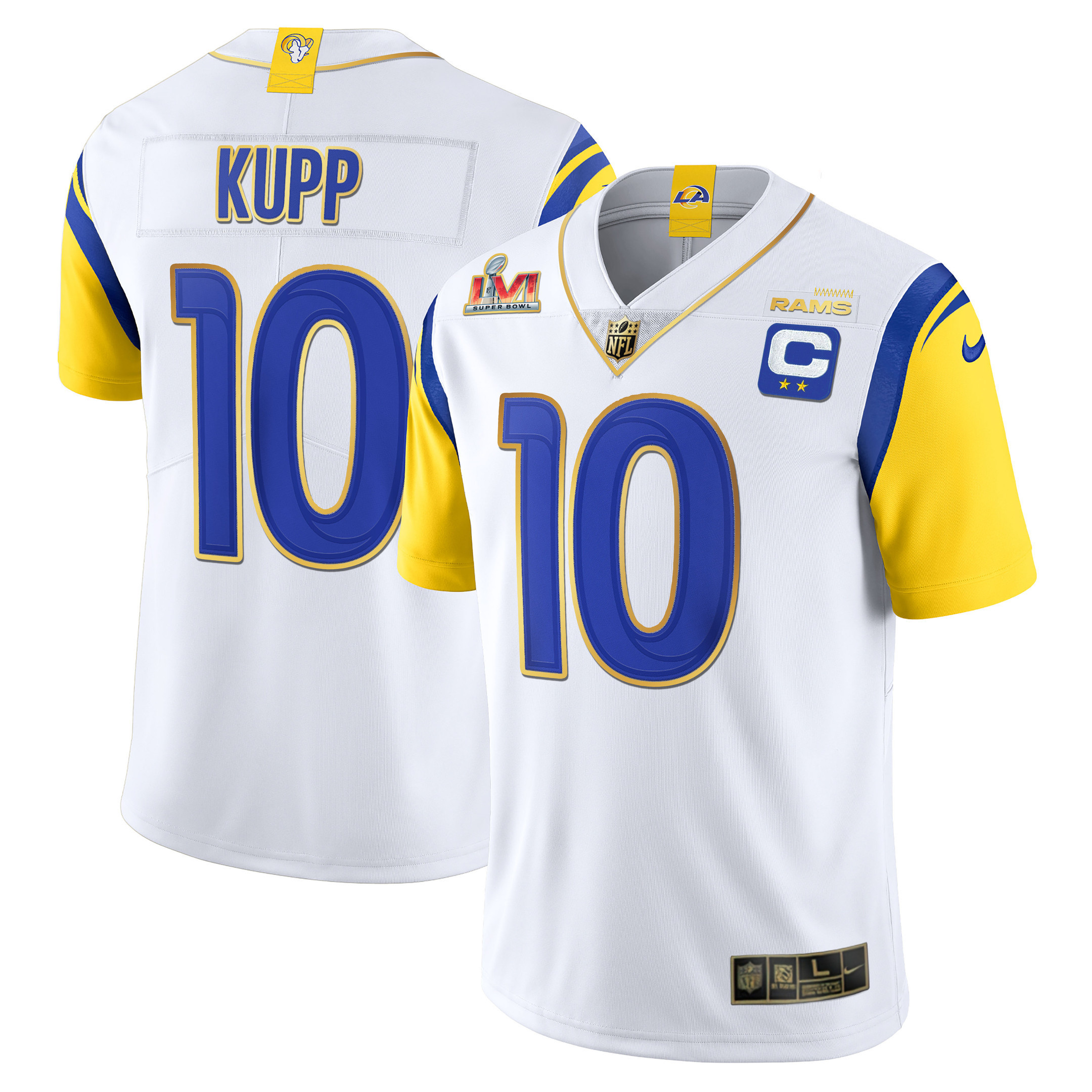 Cooper Kupp Los Angeles Rams Super Bowl LVI Vapor Gold Trim Jersey - All Stitched 