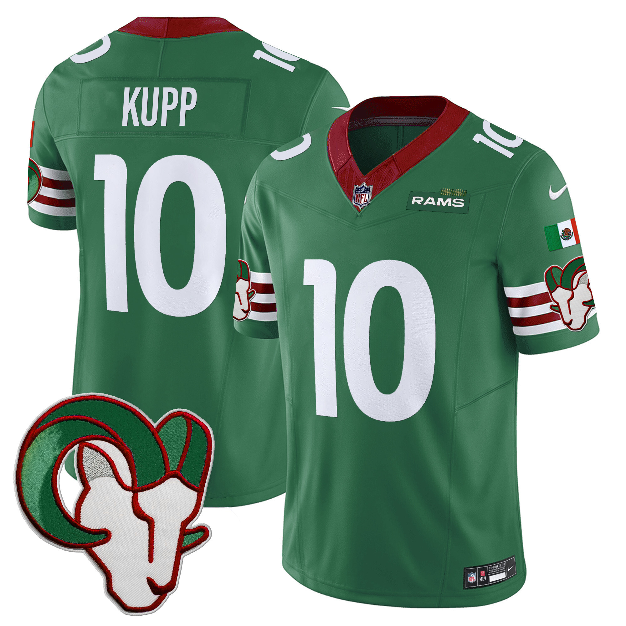 Cooper Kupp Men's Los Angeles Rams Mexico Vapor Limited Green Jersey - All Stitched 