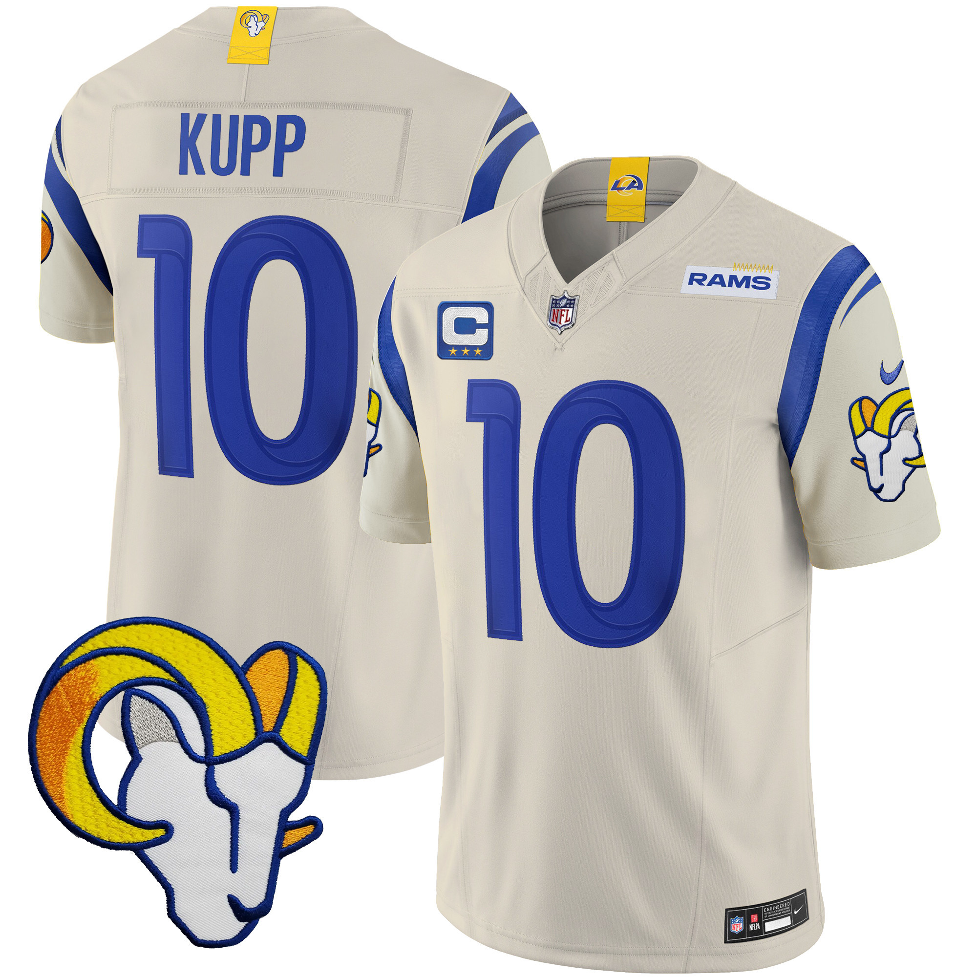 Cooper Kupp Men's Los Angeles Rams Vapor Limited Bone Jersey - All Stitched 