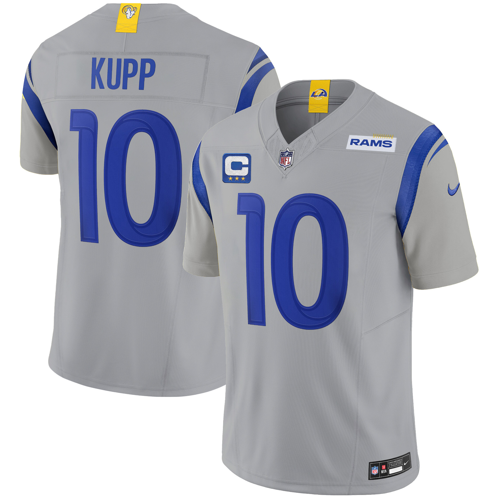 Cooper Kupp Men's Los Angeles Rams Vapor Limited Gray Jersey - All Stitched 