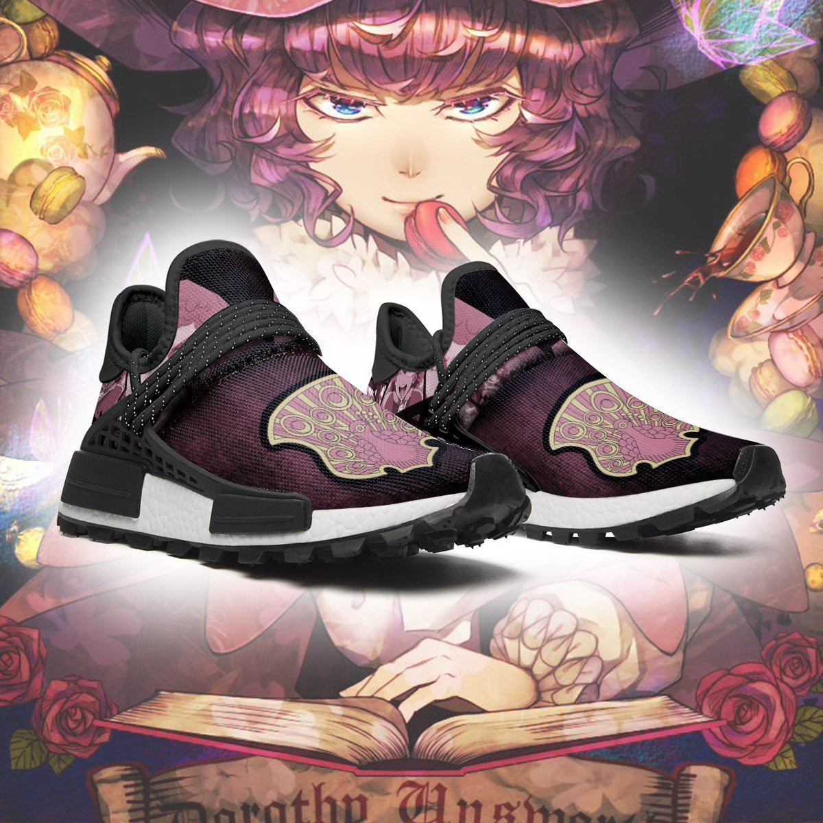 Coral Peacock Shoes Magic Knight Black Clover Anime Sneakers, NMD Shoes