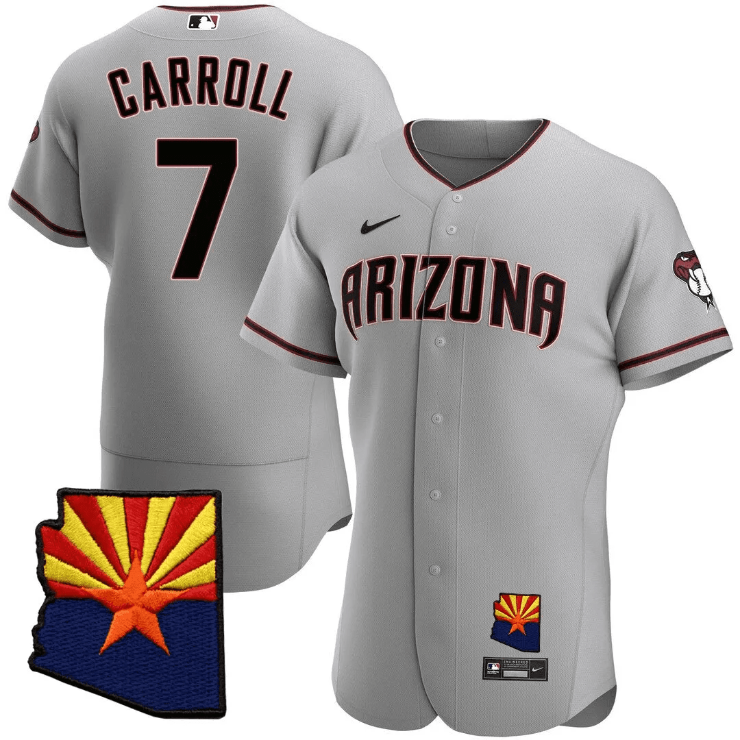 Corbin Carroll Men’s Arizona Diamondbacks Arizona State & 25th Anniversary Year Patch Jersey - All Stitched