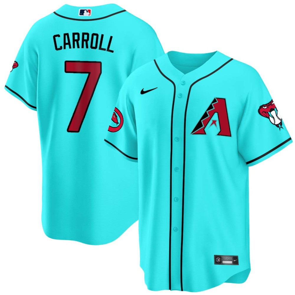 Corbin Carroll Men's Arizona Diamondbacks 2024 Cool Base V2 Teal Jersey - All Stitched