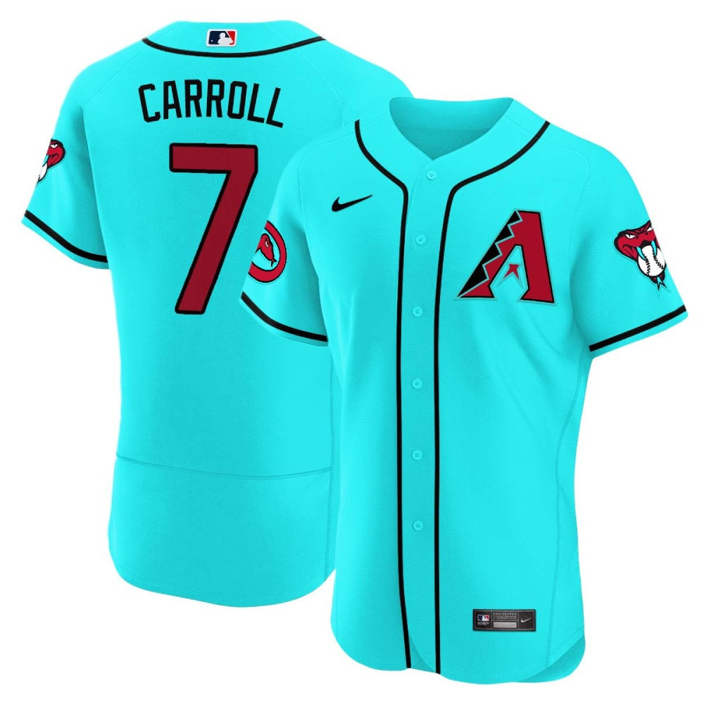 Corbin Carroll Men's Arizona Diamondbacks 2024 Flex Base V2 Teal Jersey - All Stitched