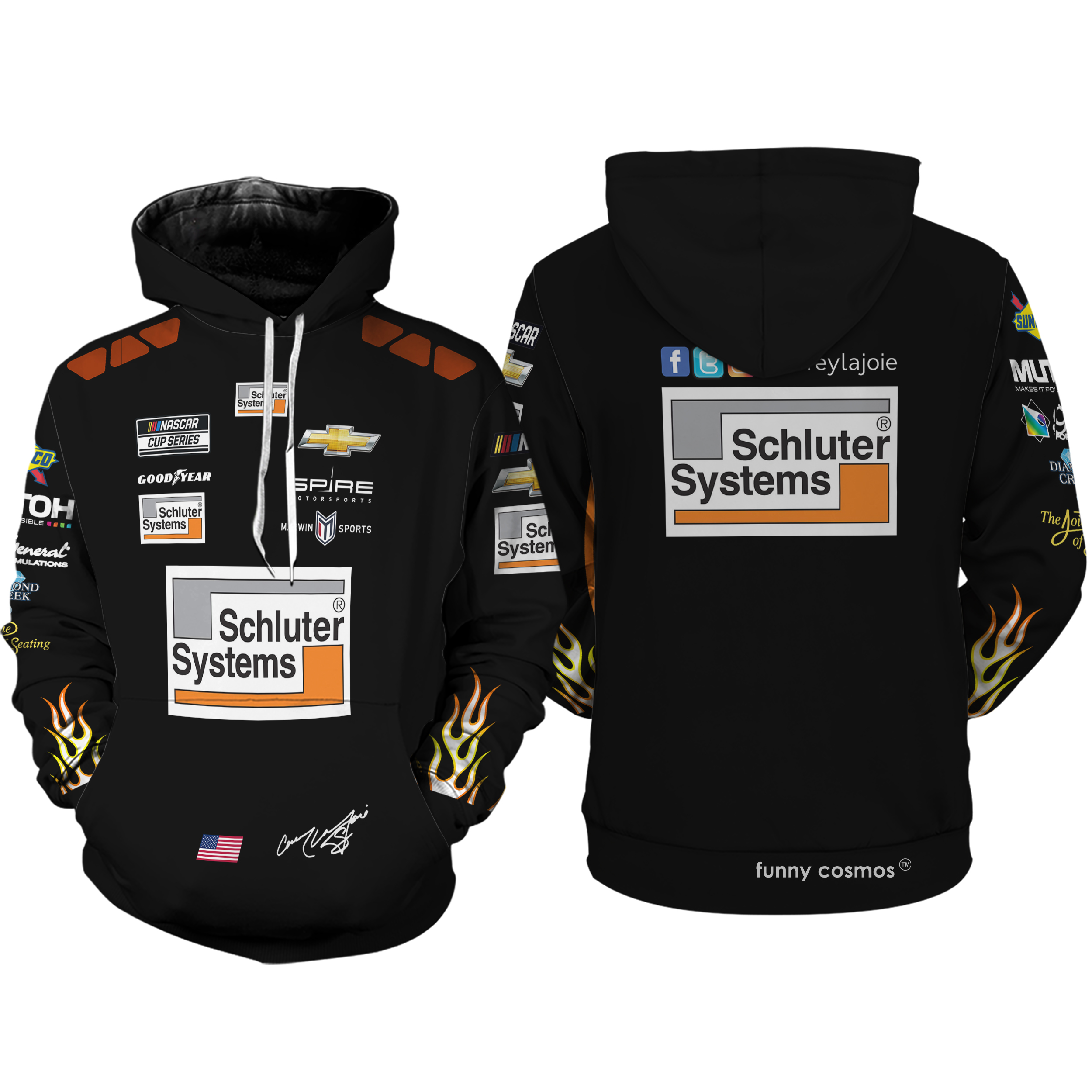 Corey LaJoie Nascar 2022 Hoodie Racing Uniform Clothes Hoodie