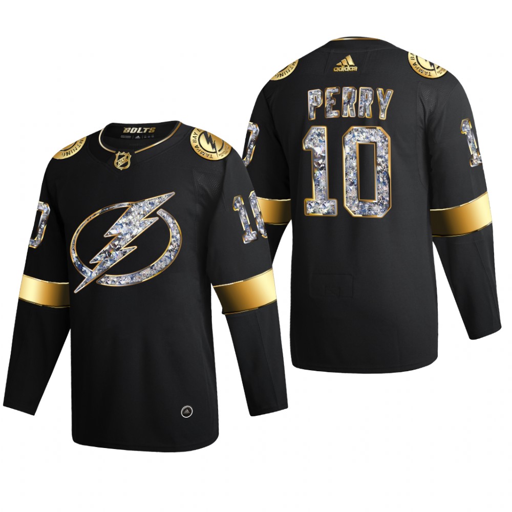Corey Perry #10 Tampa Bay Lightning 2022 Stanley Cup Playoffs Black Diamond Edition Jersey
