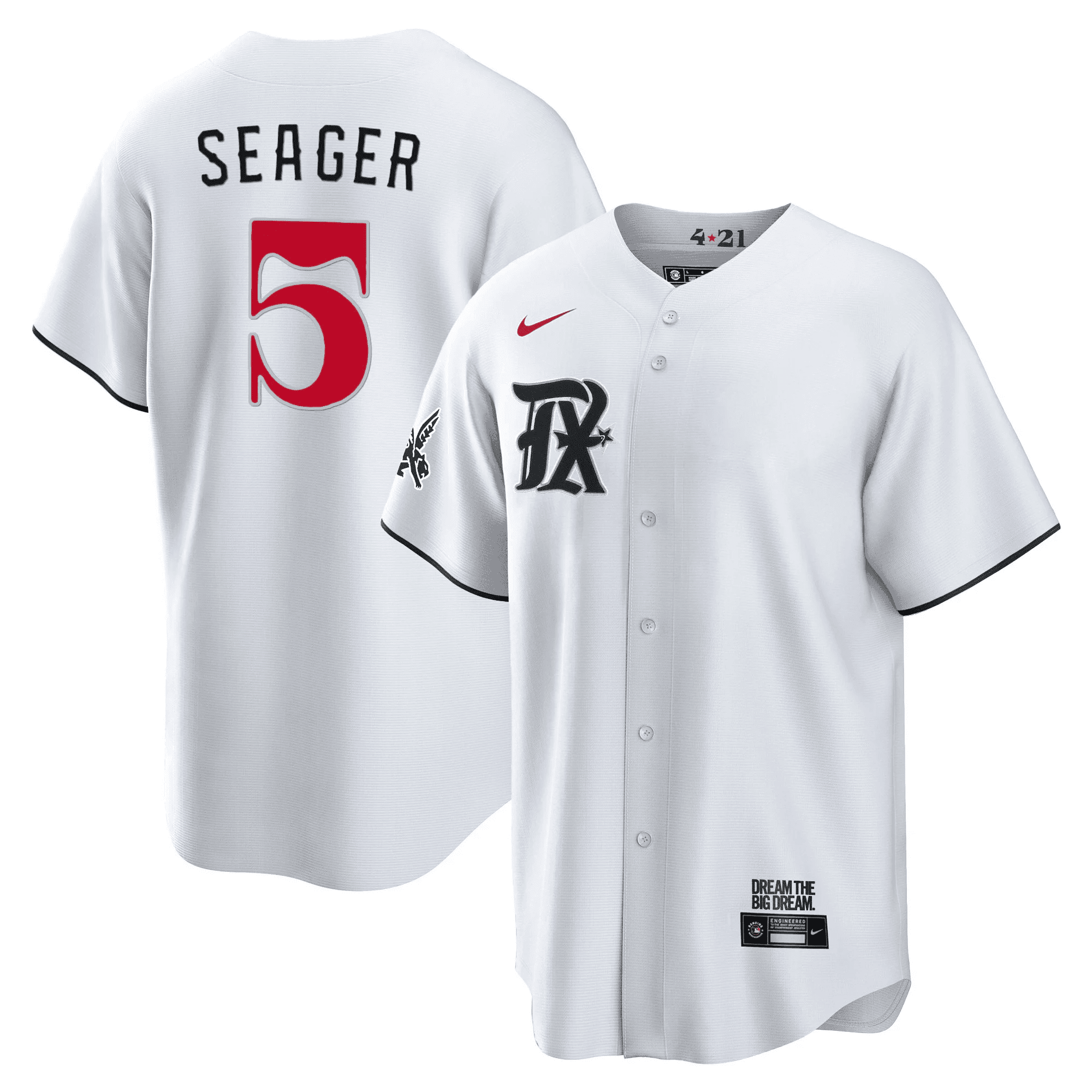 Corey Seager Men's Texas Rangers 2023 City Connect Collection V2 Cool White Jersey - All Stitched