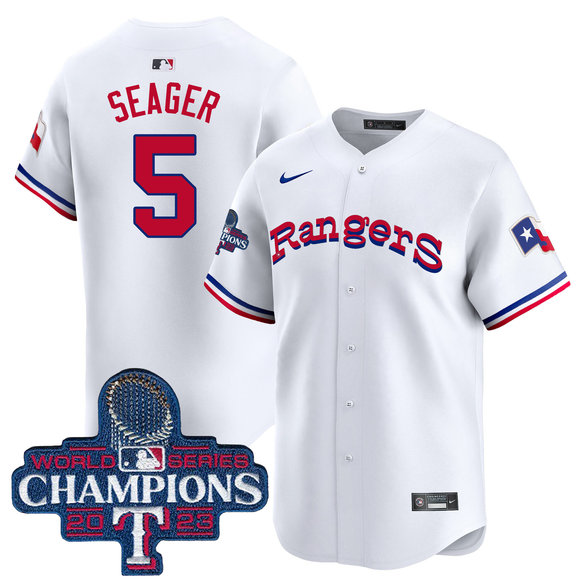 Corey Seager Men's Texas Rangers Throwback 1972 Vapor Premier Limited White Jersey - All Stitched