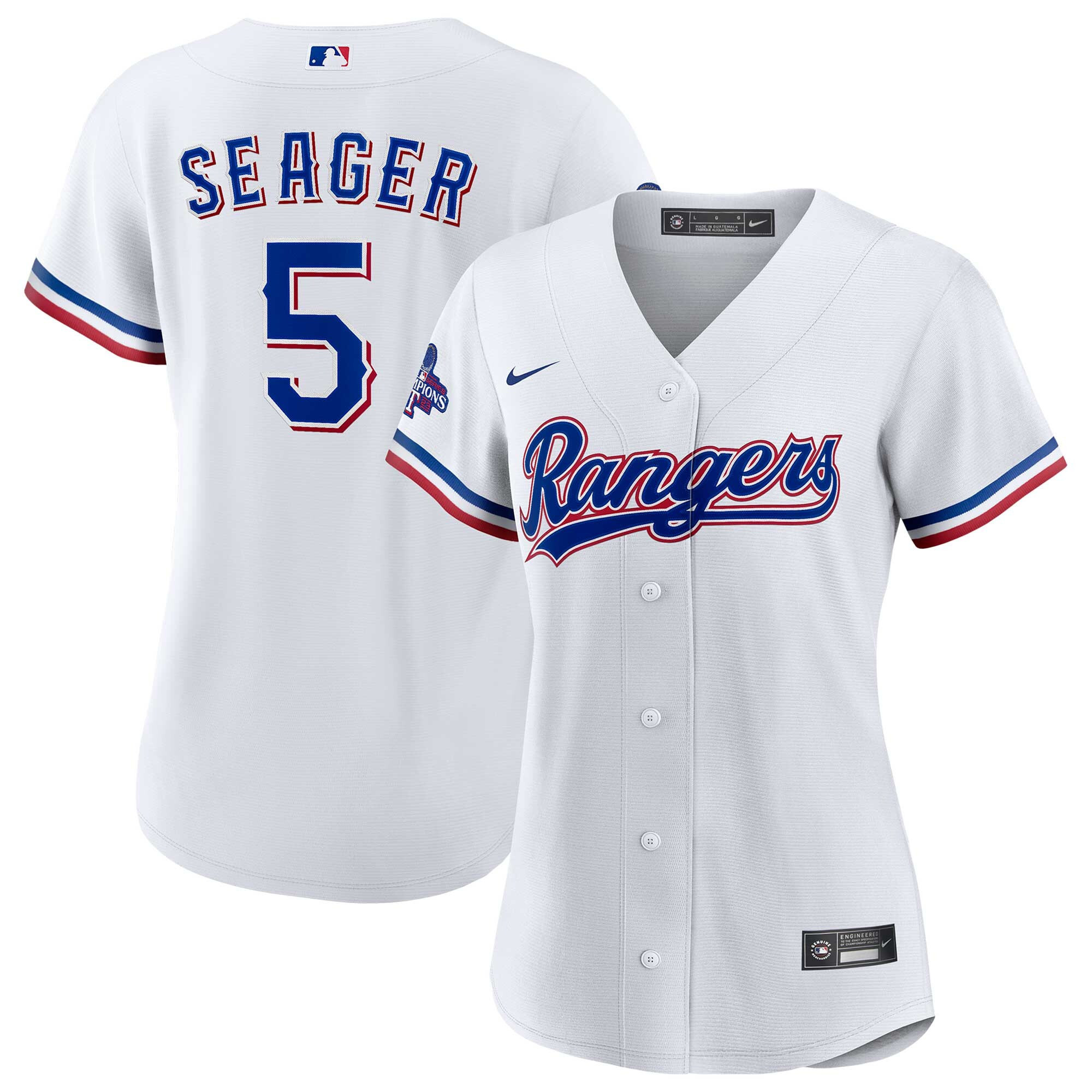 Corey Seager Texas Rangers Home 2023 World Series Champions Limited - White Jersey - All Stitched