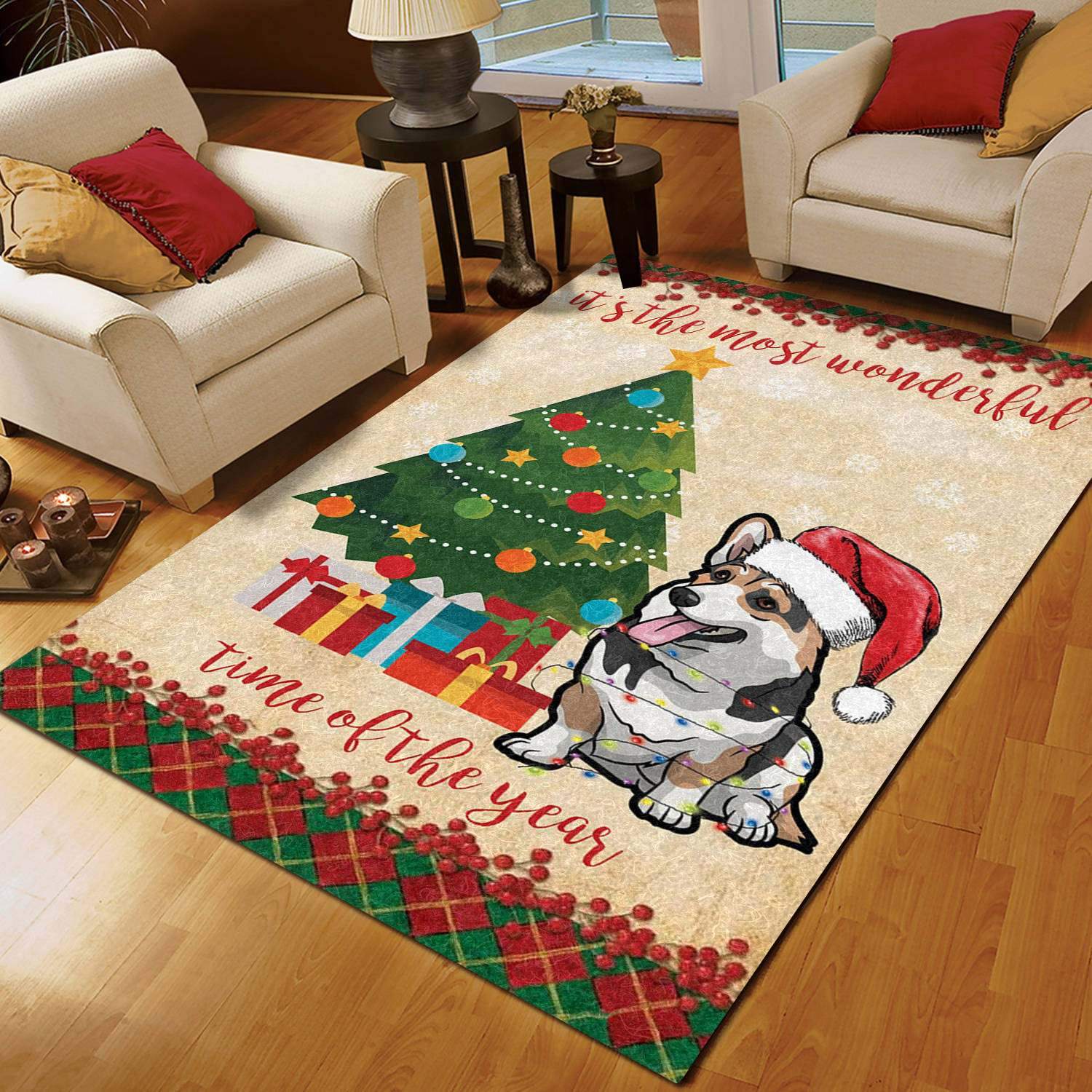 Corgi Christmas Limited Edition Rectangle Rug