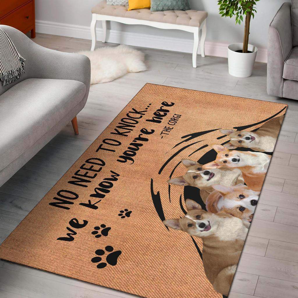 Corgi No Need To Knock Limited Edition Rectangle Rug