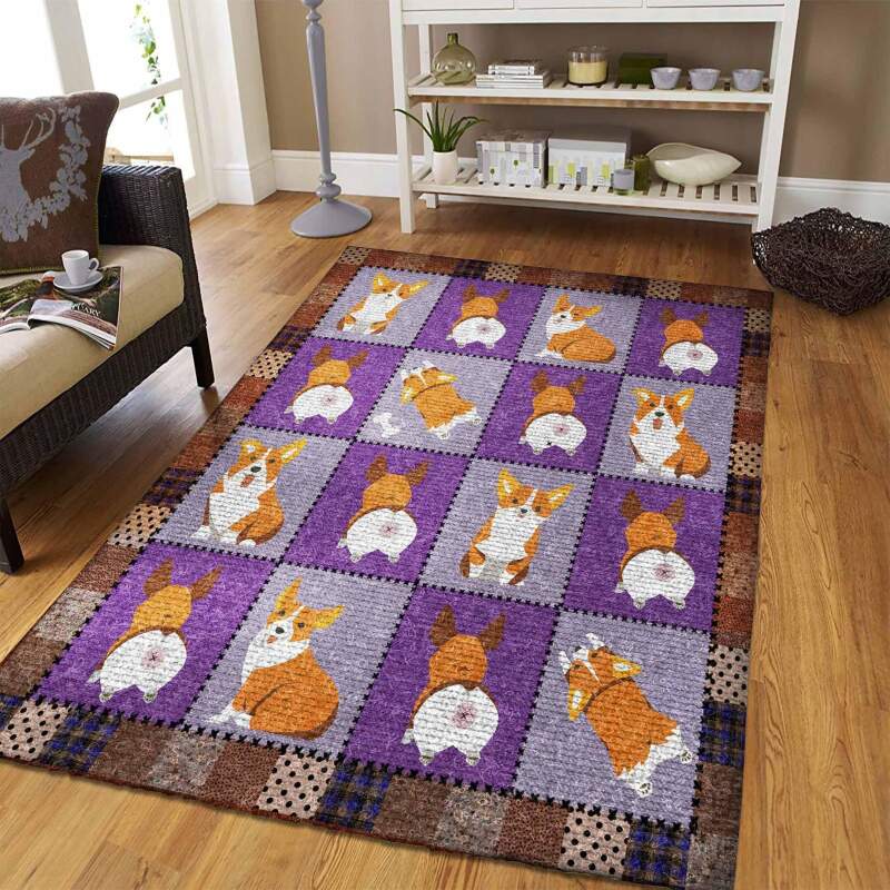 Corgi Rectangle Rug