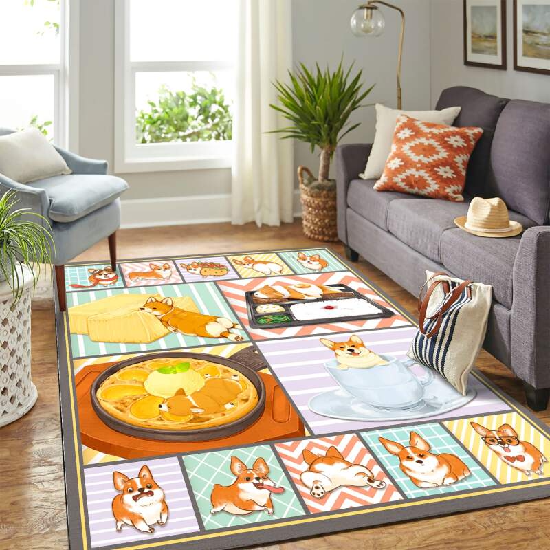 Corgi The Food Mk Carpet Area Rectangle Rug