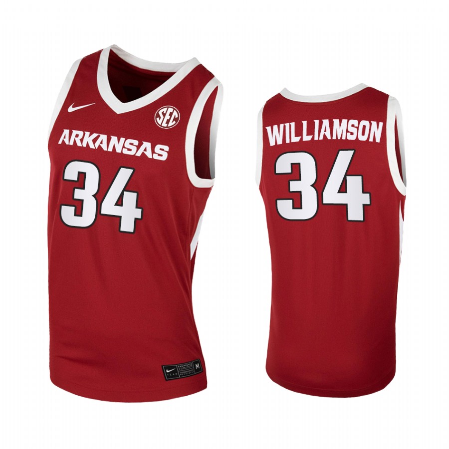 Corliss Williamson Arkansas Razorbacks Cardinal Jersey Away 2021 March Madness