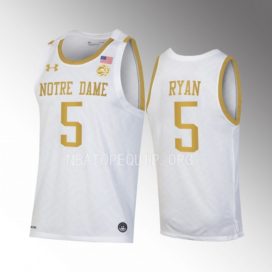 Cormac Ryan Notre Dame Fighting Irish White Jersey 2022-23 College