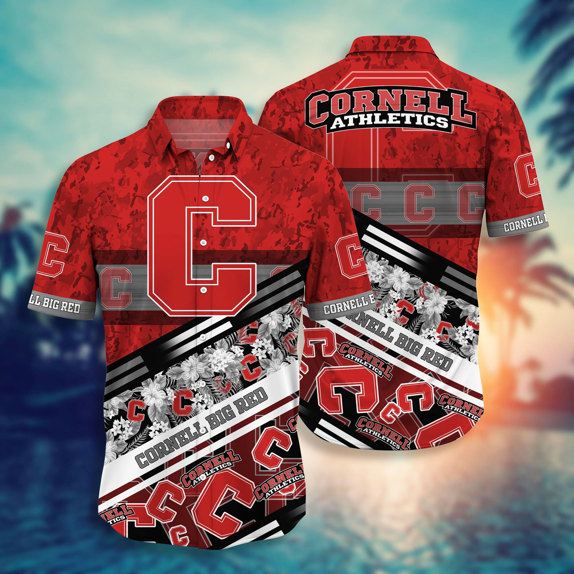 Cornell Big Red NCAA -Hawaii Shirt Style Hot Trending Summer-Hawaiian