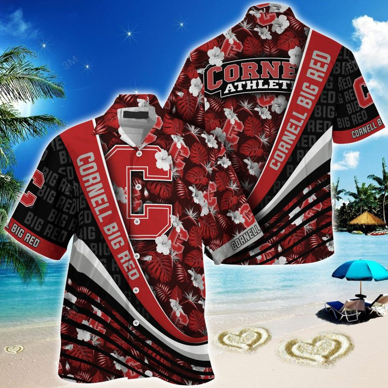 Cornell Big Red NCAA Summer – Hawaii Shirt For This Season – Gift For Sport Lovers With Tropical Flower Pattern