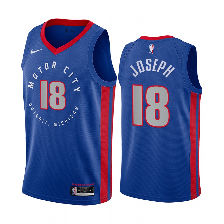 Cory Joseph Detroit Pistons 2021 City Edition Blue #18 Jersey