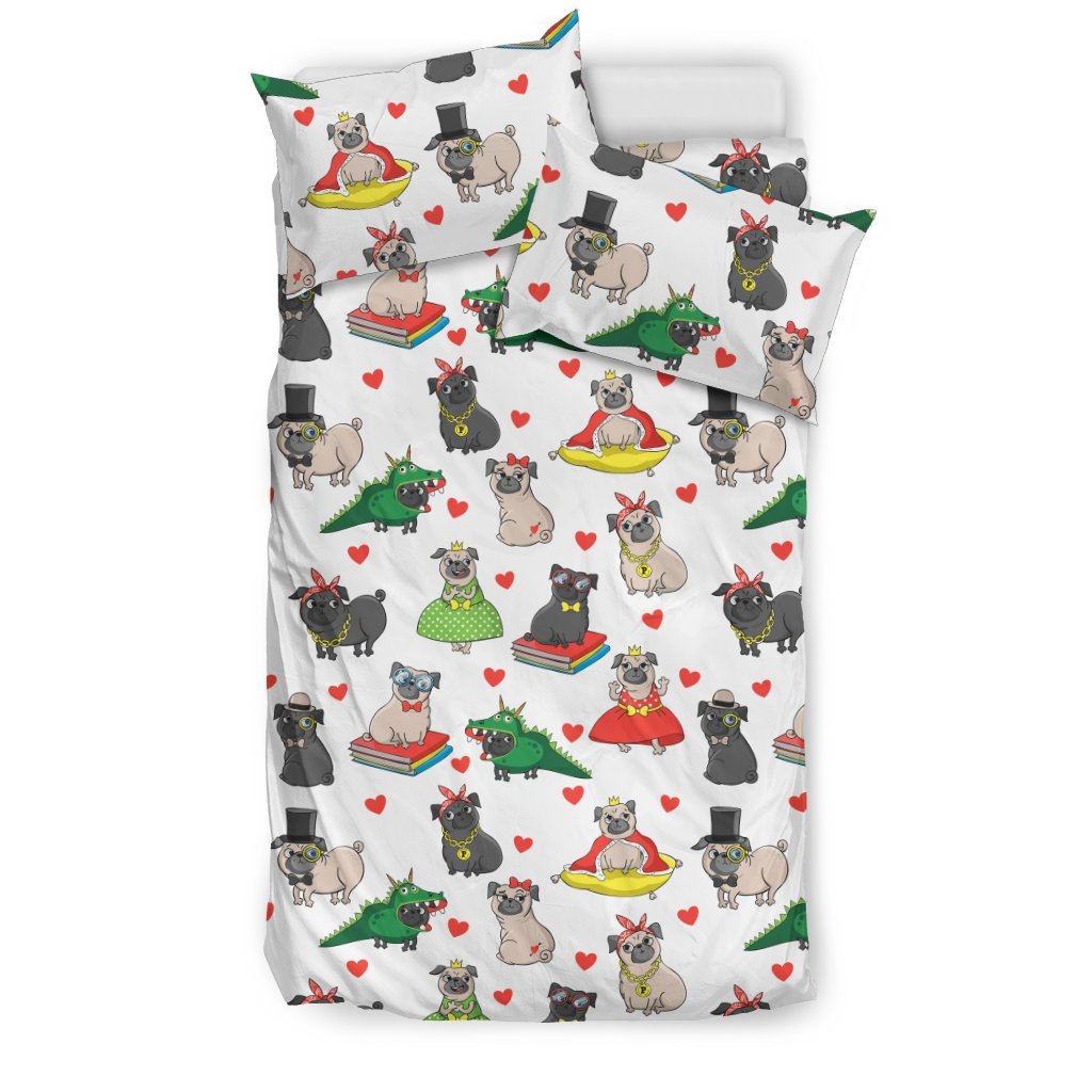 Costume Pugs 3D Customized Duvet Cover Bedding Set