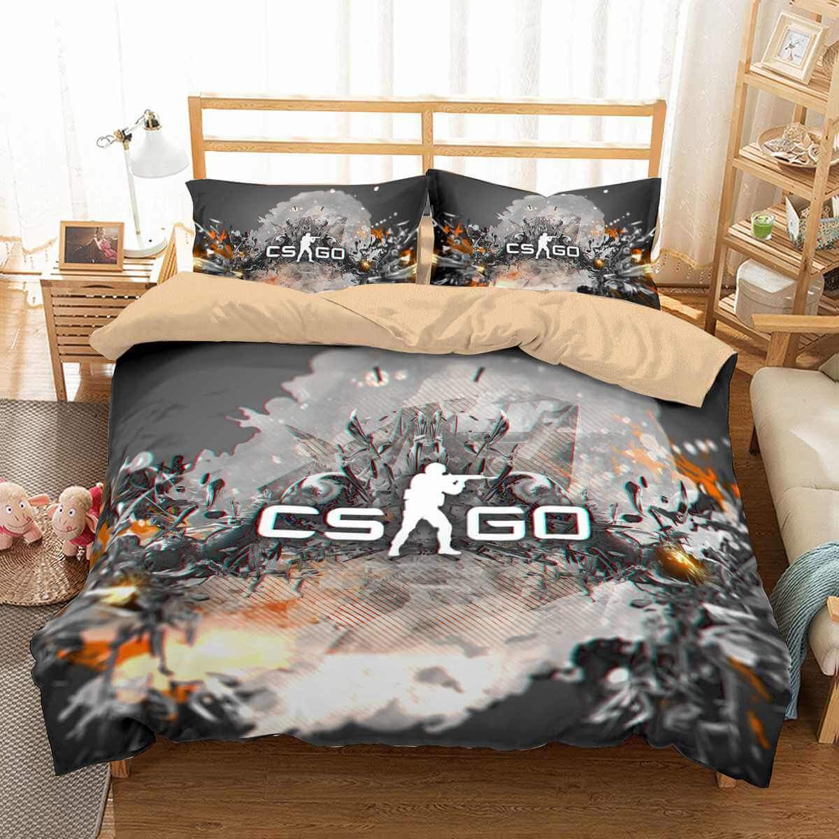 Counter Strike Global Offensive 3D Customized Duvet Cover Bedding Set
