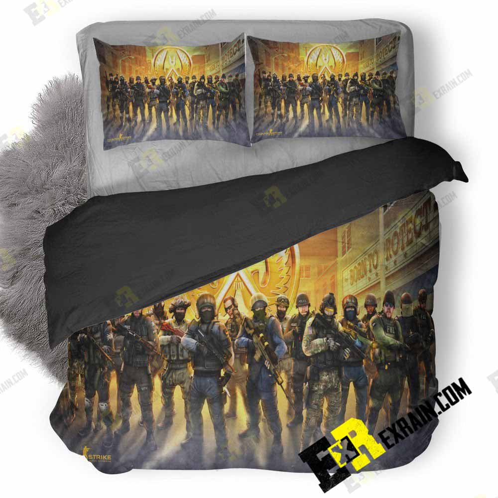 Counter Strike Global Offensive Guardians 5 3D Customized Duvet Cover Bedding Set