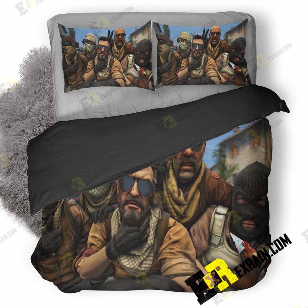Counter Strike Selfie Time P3 3D Customized Duvet Cover Bedding Set