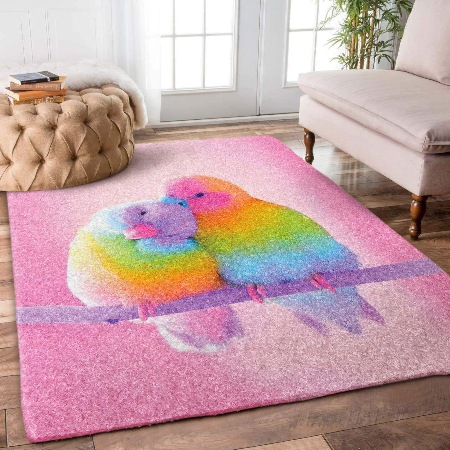 Couple Parrot Limited Edition Rectangle Rug