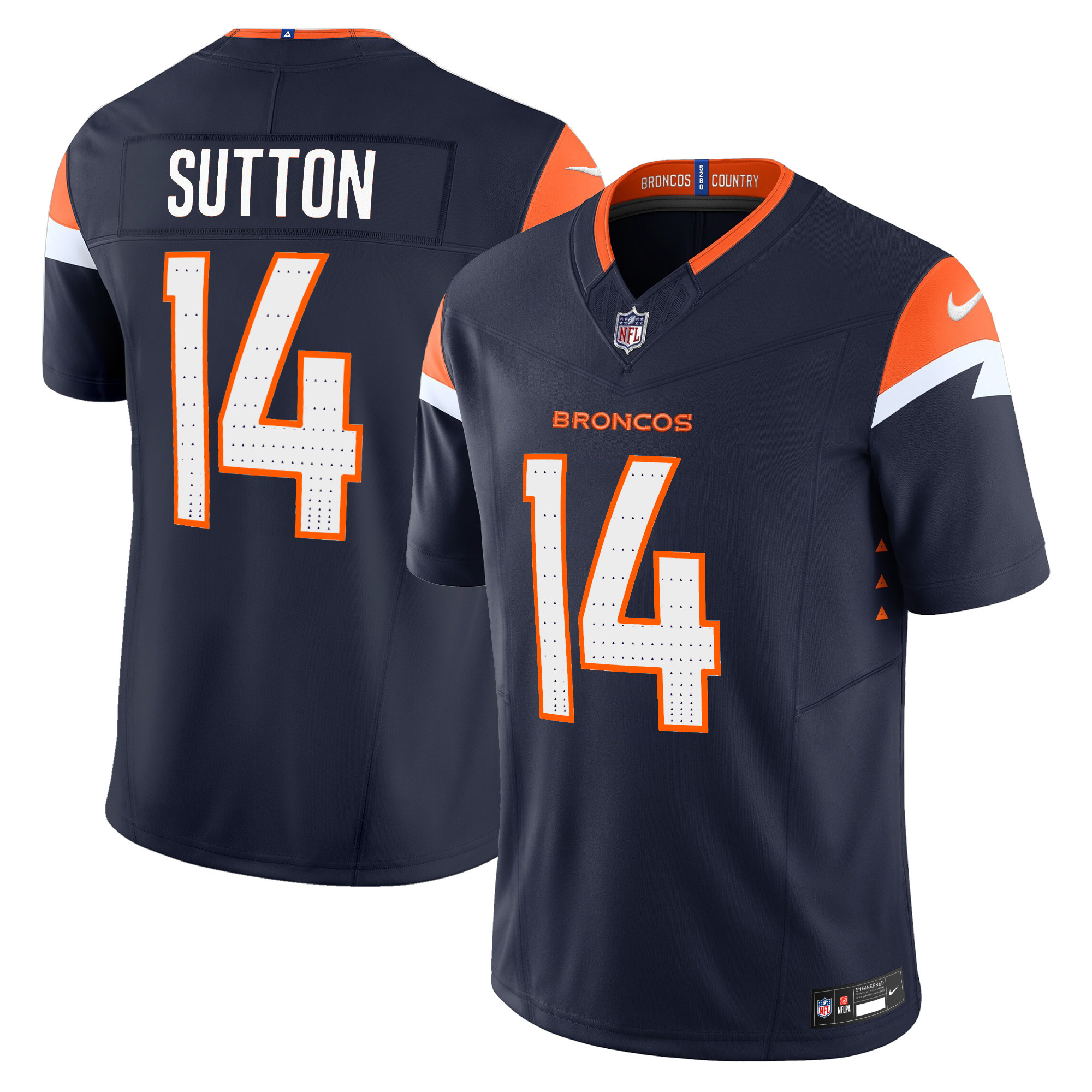 Courtland Sutton Men's Denver Broncos 2024 Vapor Limited Navy Jersey - All Stitched 