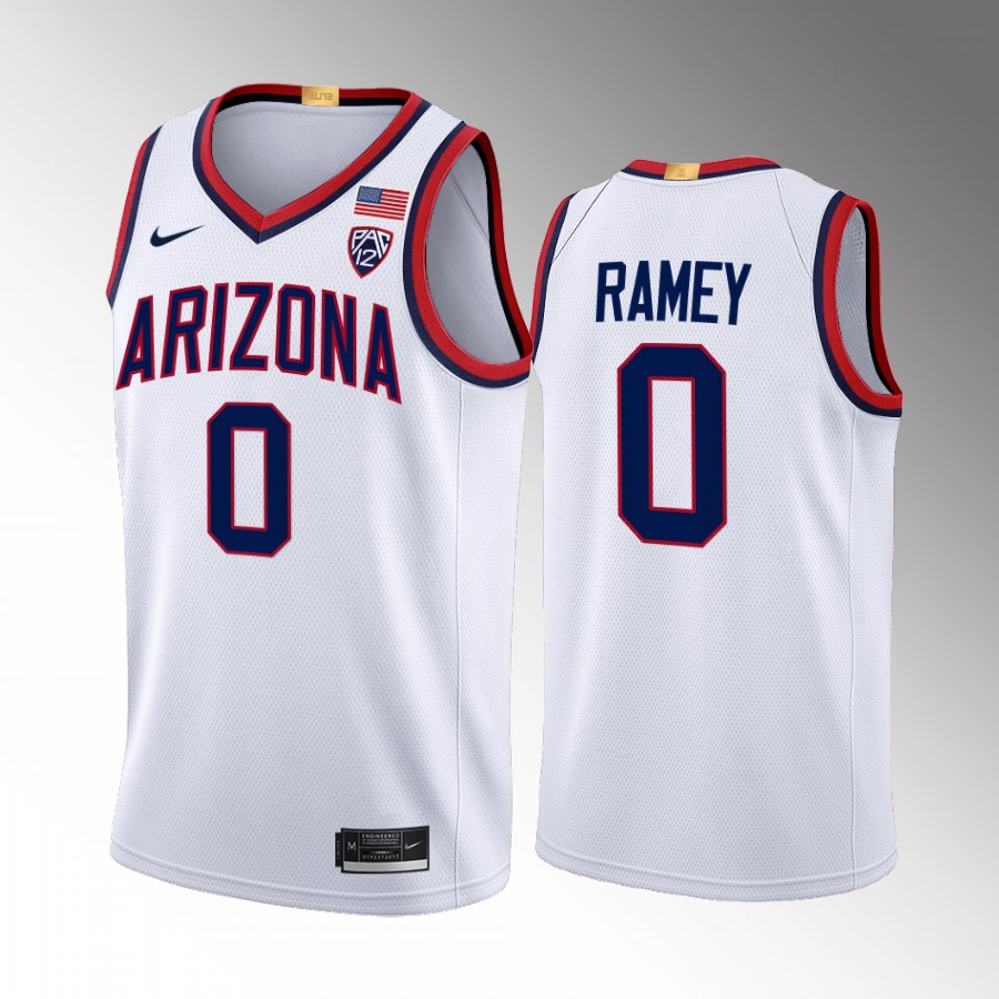 Courtney Ramey Arizona Wildcats White Jersey 2022-23 Limited