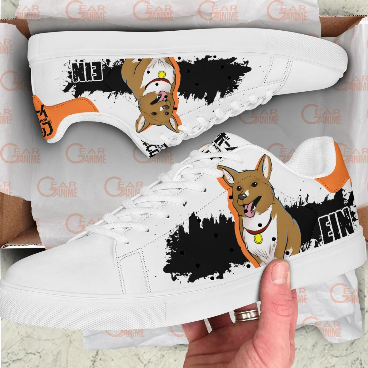 Cowboy Bebop Ein Skate Sneakers Custom Cowboy Bebop Anime Shoes