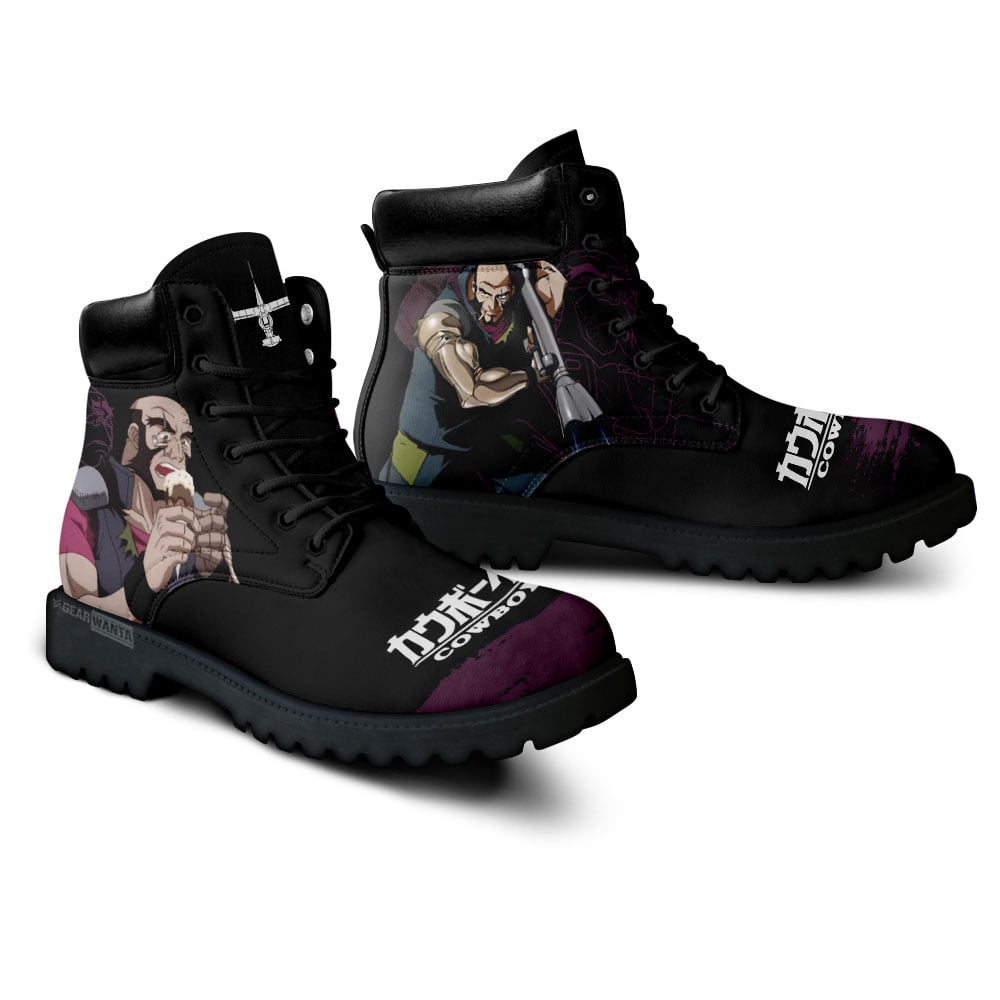 Cowboy Bebop Jet Black Boots Anime Custom Shoes