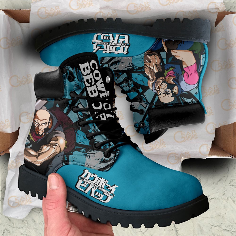Cowboy Bebop Jet Black Boots Anime Custom Shoes