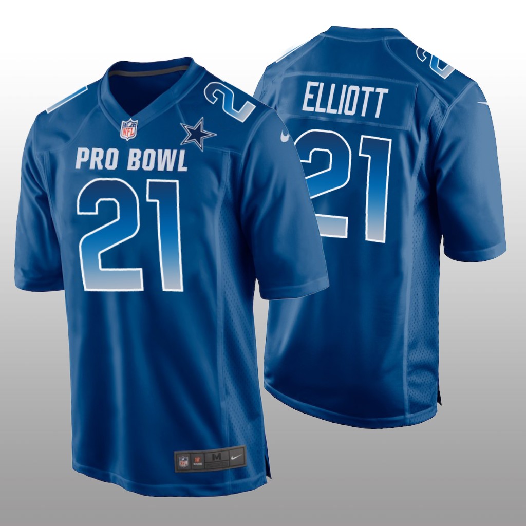 Cowboys Ezekiel Elliott NFC Game Royal Jersey - 2019 Pro Bowl