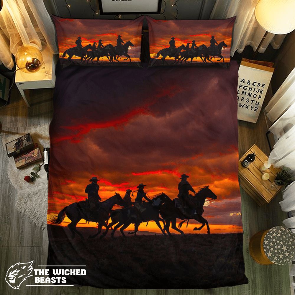 Cowboys Inun Horse Collection 3D Customized Duvet Cover Bedding Set